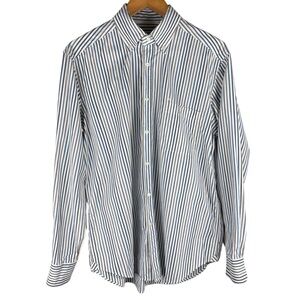 Ungaro 100% Crisp Cotton Long Sleeve Striped Shirt w/ Front Pocket 43/17 / Large